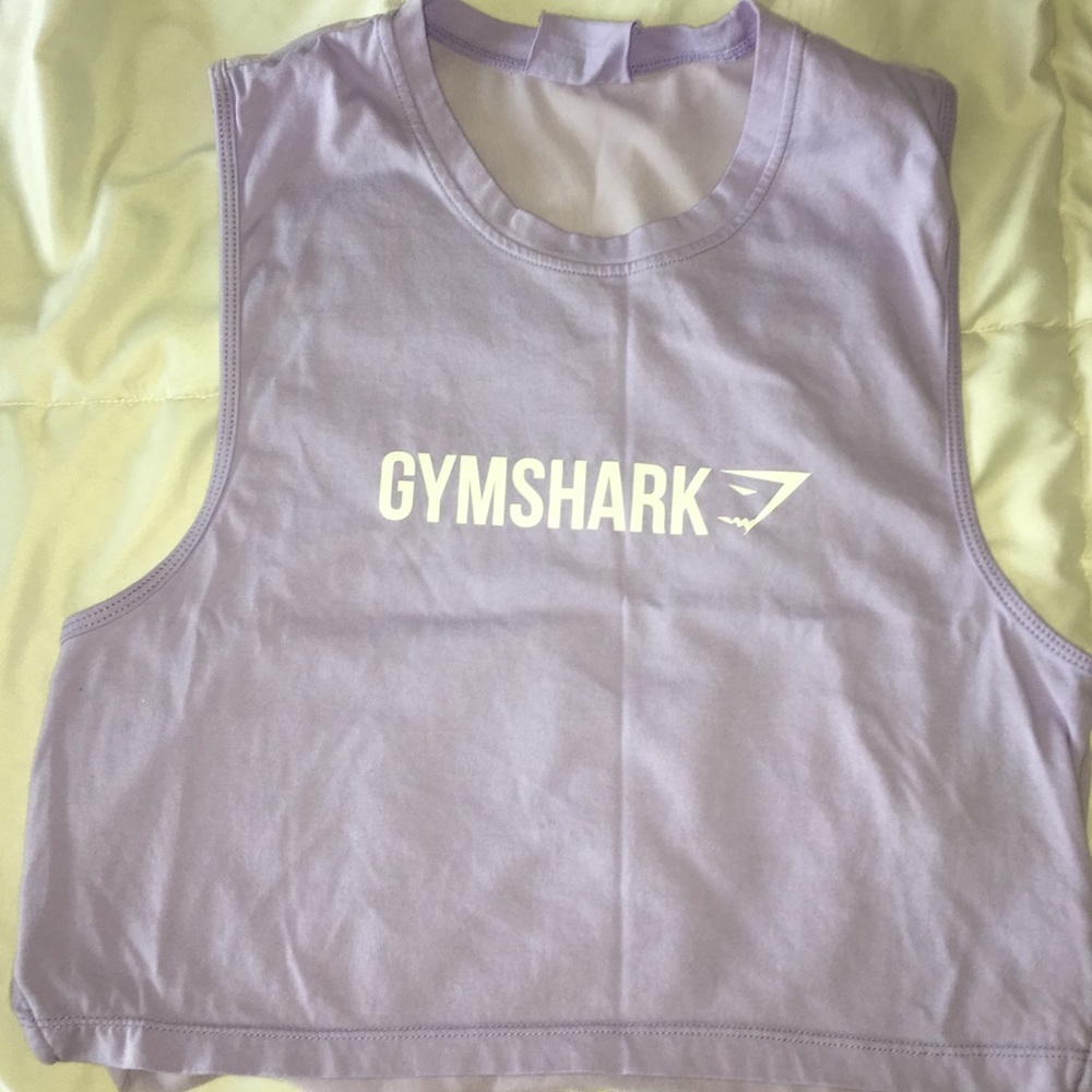 Gymshark Crop Mesh Back Tank- Soft Lilac